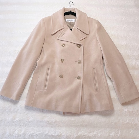 Calvin Klein Women’s Double Breasted Peacoat - Picture 2 of 7